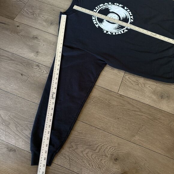 VTG Rasputin Records Sweater Size *XL The Plural Of Vinyl Is Vinyl - Picture 3 of 12
